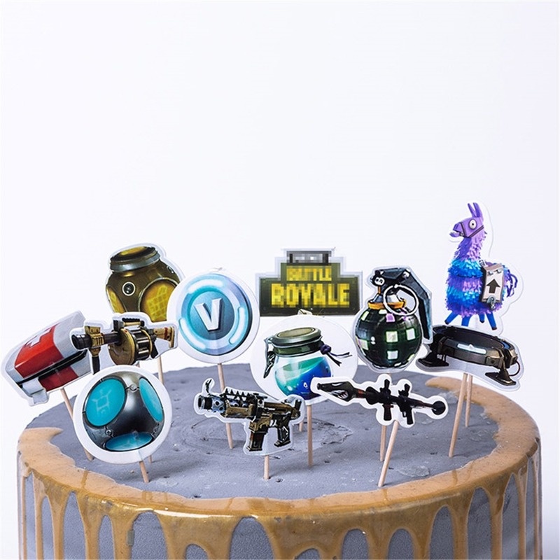 Set 24 Que Cắm Trang Trí Bánh Sinh Nhật Hình Hoạt Hình Dễ Thương Mới