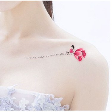 Hình xăm dán tattoo hoa p17 aq456.Xăm dán tatoo mini tạm thời, size &lt;10x6cm