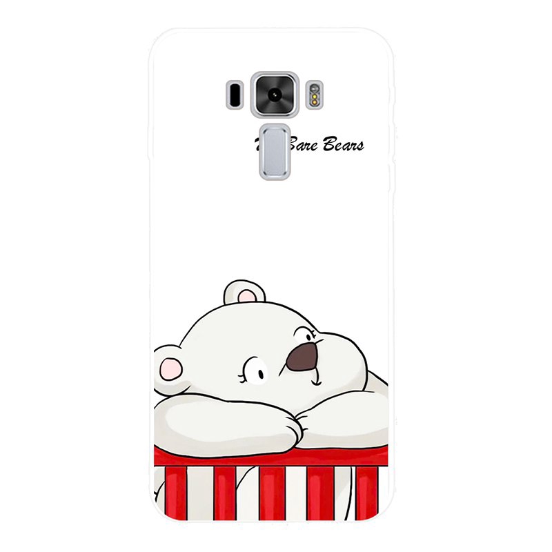 Asus Zenfone 2 3 4 Laser Selfie Max Pro Plus M1 M2 Bear Pattern-5 Soft Silicon Case Cover