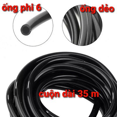 Cuộn Ống Nhựa Dẻo Đen 6mm Đa Dụng (2 loại chiều dài)