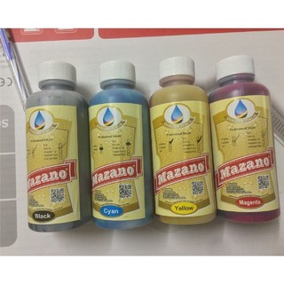 Bộ 4 chai mực in Mazano dành cho máy in phun màu Canon ( Bộ 4 chai mỗi chai 500ml )