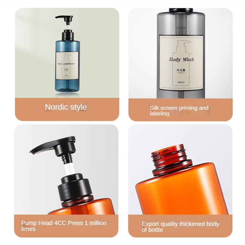 Bình Rỗng Đựng Dầu Gội Đầu 300 / 500ml Tiện Dụng