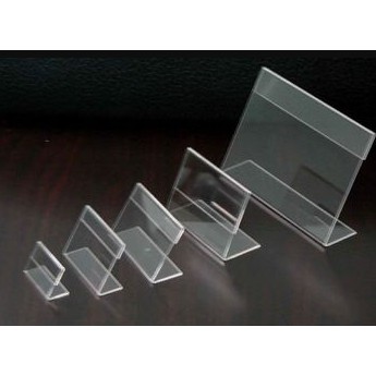 Menu mica chữ L , kích thước 5x4cm