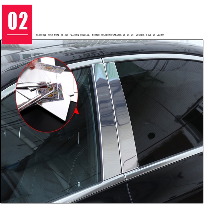 Bộ 4 thanh nẹp inox cột B cánh cửa xe ô tô Maybach, Mercedes dòng S-Class 2014-2020