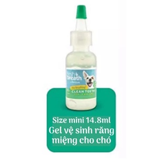 Gel mini vệ sinh răng miệng chó, giảm cao răng, mùi hôi (TropiClean, Mỹ)