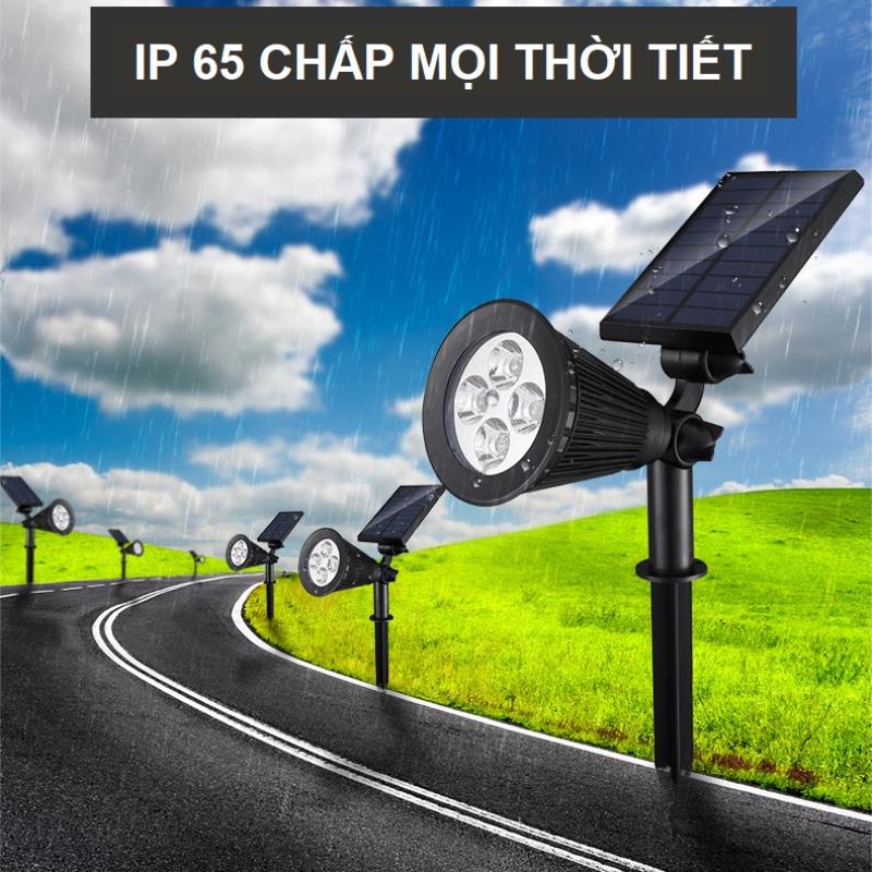 Đèn chiếu tiểu cảnh năng lượng mặt trời SAN-4, Đèn trang trí sân vườn _ Ánh sáng Vàng