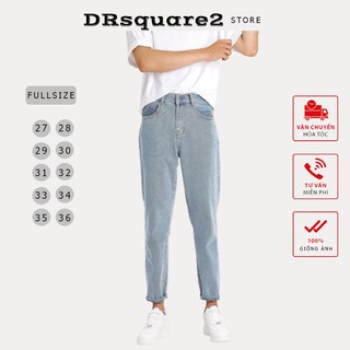 Quần Jean Nam Hàn Quốc Xanh, Quần Baggy Nam, ống suông, rộng TR01