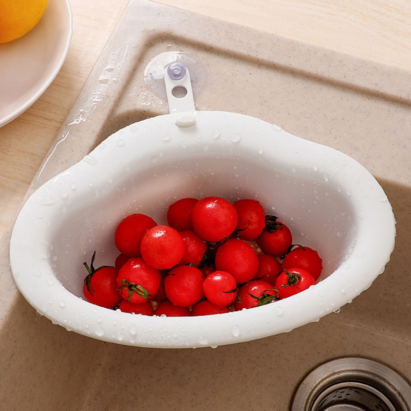 Rổ Tam Giác Rửa Rau Củ Quả Gắn Góc Bồn Rửa Chén Tiện Dụng Cho Nhà Bếp