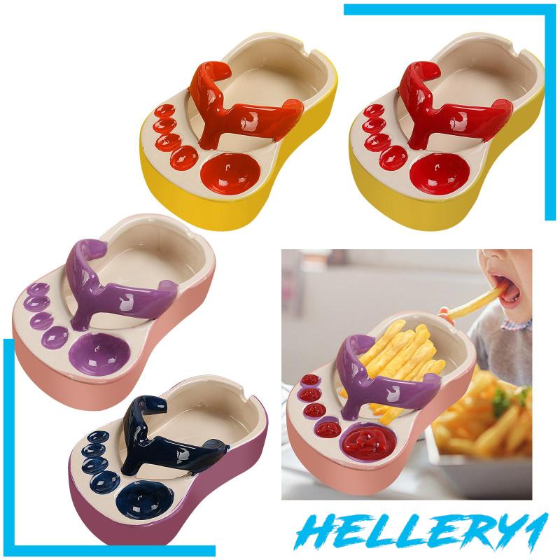 [Hellery1] Đĩa Sứ Hình Bàn Chân Chiên Khoai Tây Chiên Cho Nhà Bếp