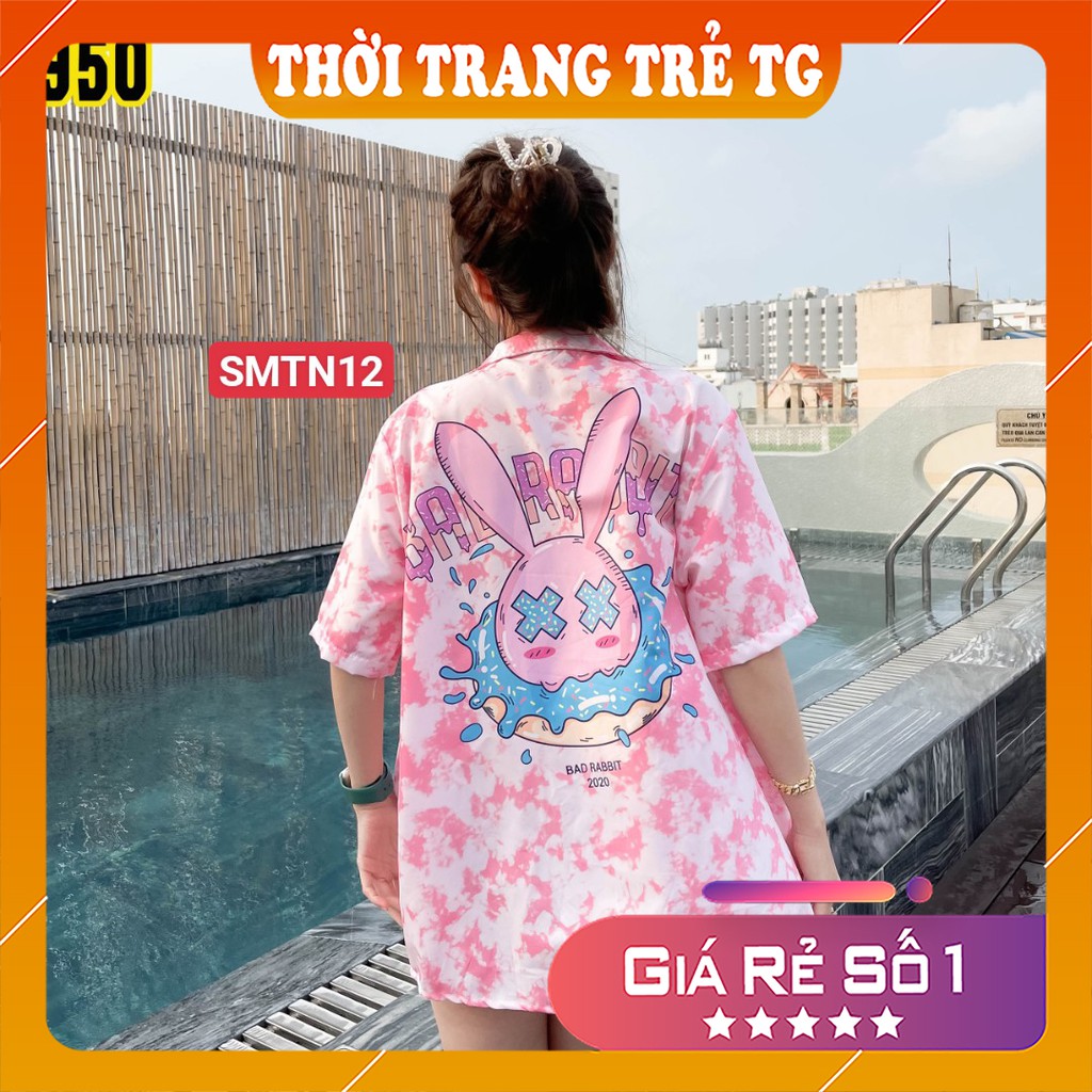 Áo sơ mi tay ngắn 𝑭𝒓𝒆𝒆𝒔𝒉𝒊𝒑 Áo sơ mi Unisex SMTN08 3D Form Rộng, Tay Lỡ Unisex