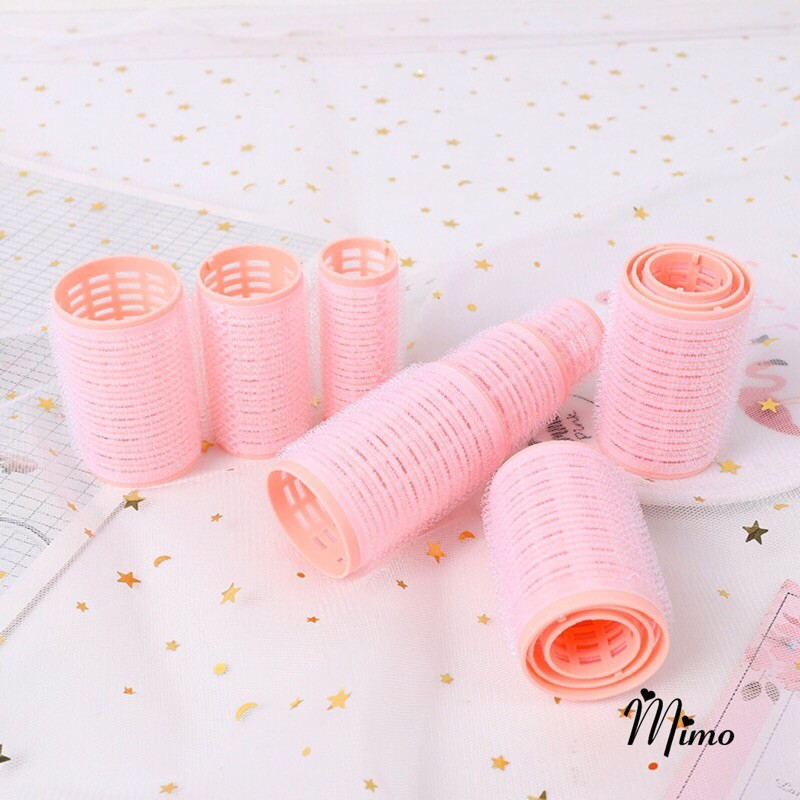 [HÀNG MỚI] Set lô dính 12 chiếc đủ kích thước uốn, tạo, thay đổi nhiều kiểu tóc tự dính cao cấp tiện dụng