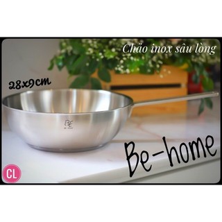 Wok (Chảo sâu lòng) Inox 304 Be Home 28cm