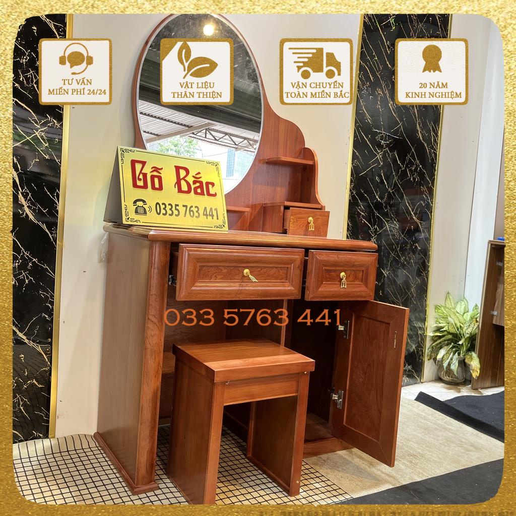 Bàn trang điểm hương đá 80x40cm kèm ghế ngồi