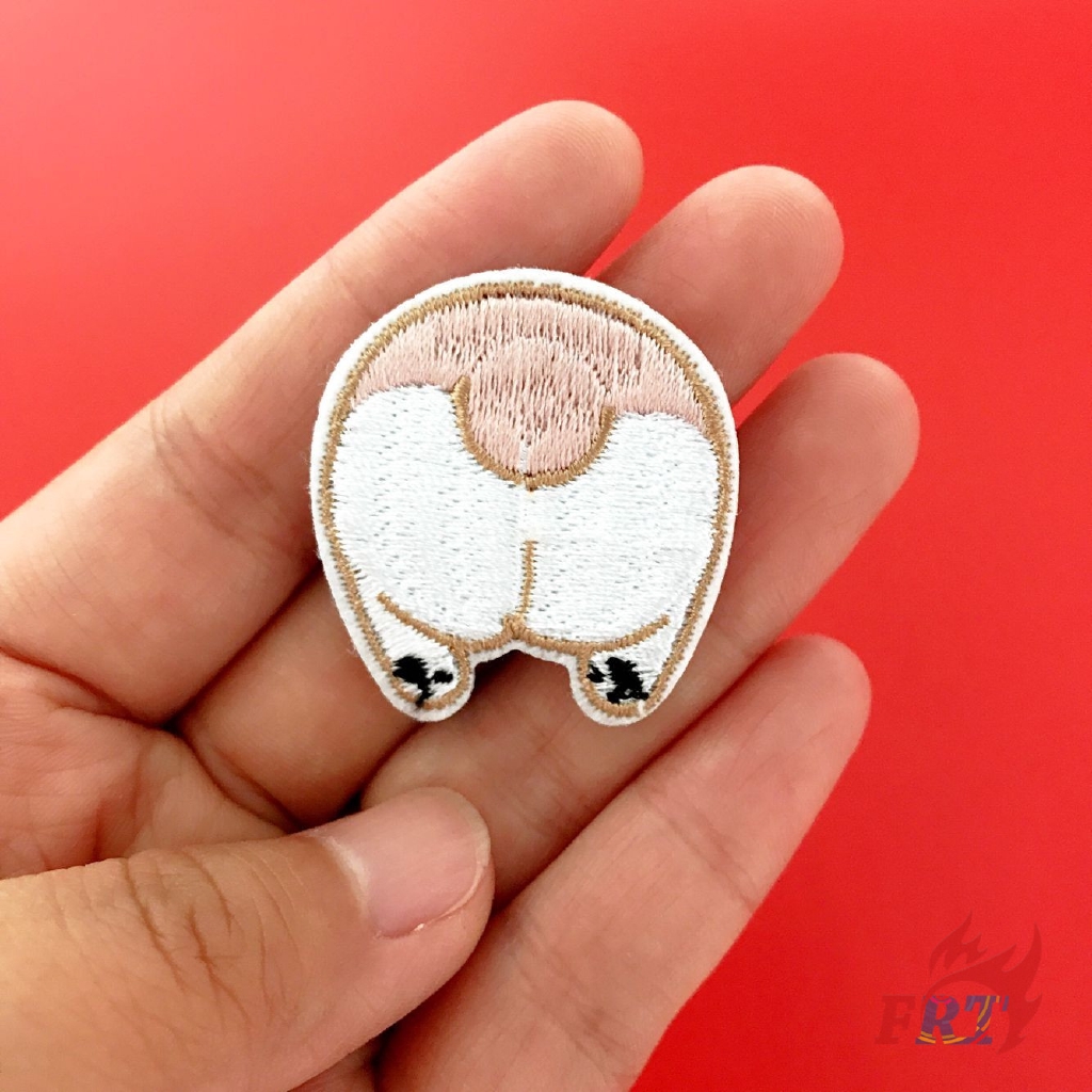 ☸ Pets - Animals Buttocks Series 01 Patch ☸ 1Pc Cute Cartoon Cat &amp; Corgi Butt Diy Sew on Iron on Patch