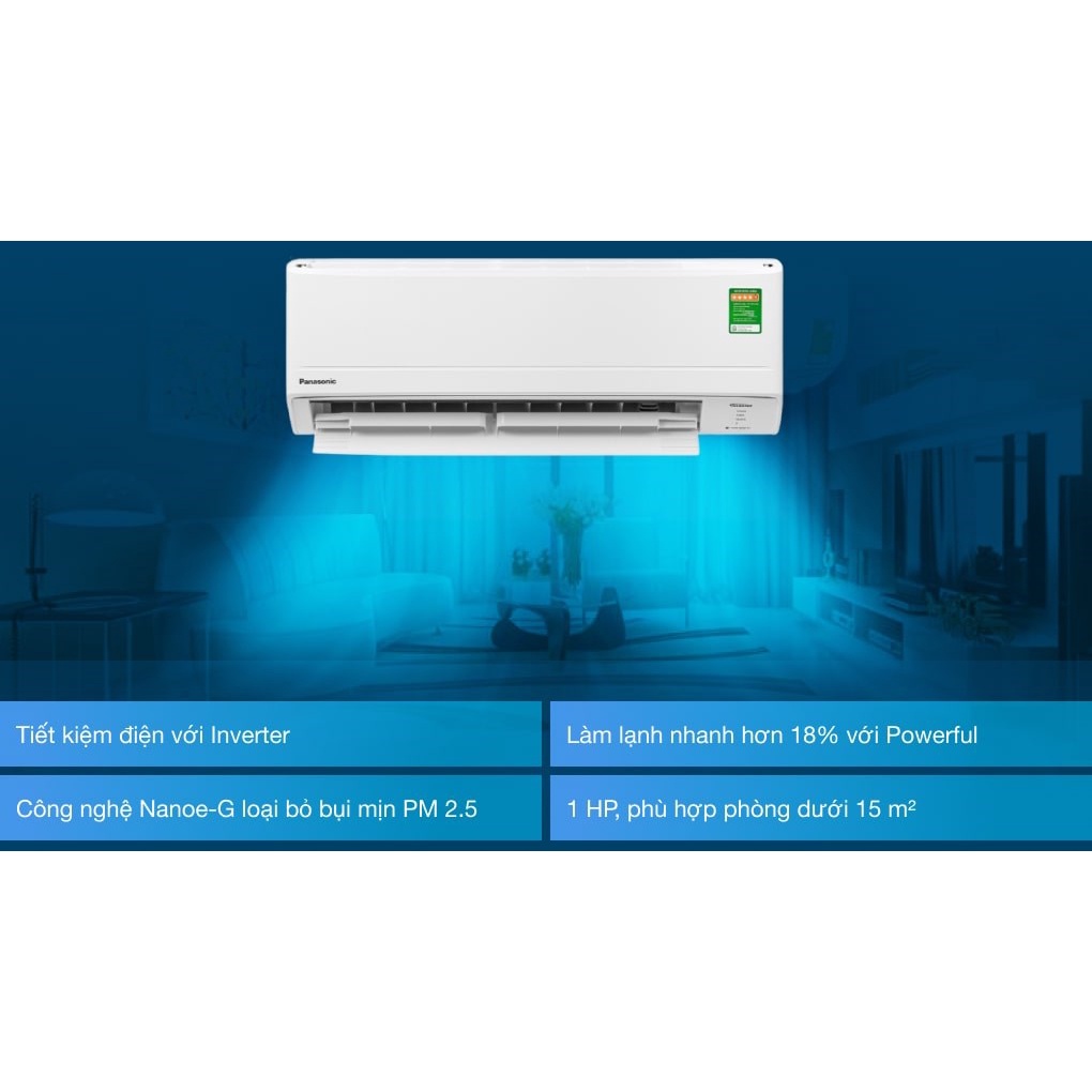 MÁY LẠNH PANASONIC INVERTER 1 HP CU/CS-PU9WKH-8M-ĐIỆNMẤYTỒNKHO.COM