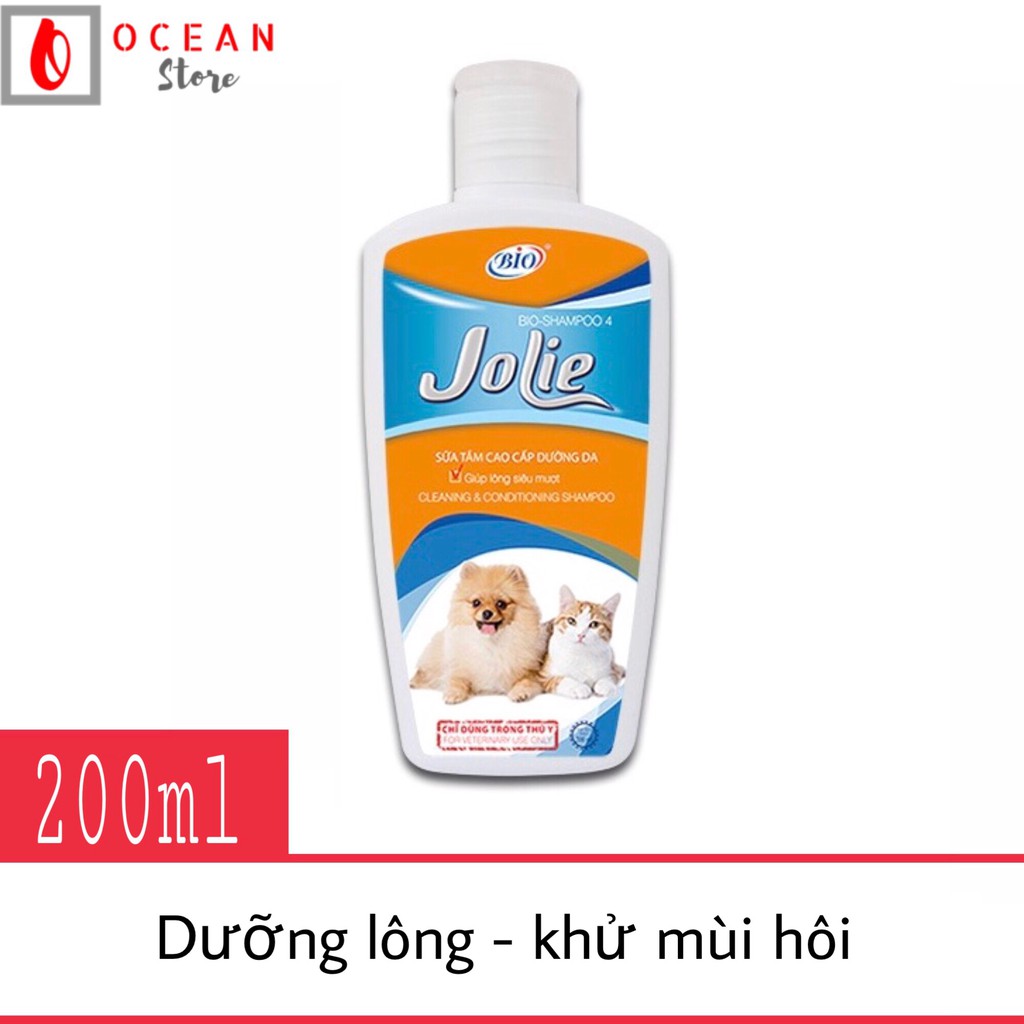 Sữa tắm dưỡng lông, khử mùi hôi Bio Jolie 200ml