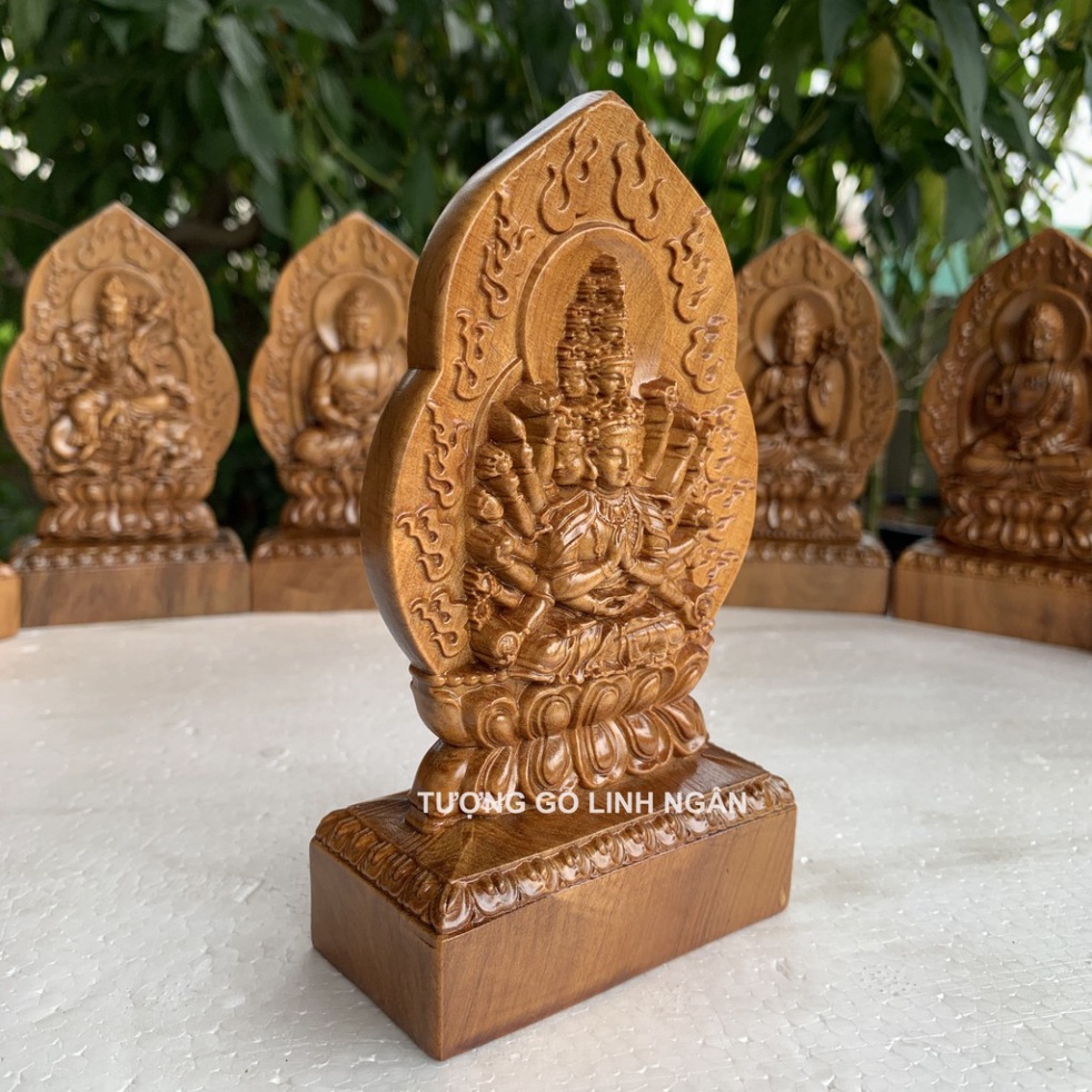 Tượng phật bản mệnh Thiên thủ thiên nhãn (cao 14cm)