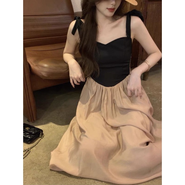 Đầm dây maxi kiểu Pháp tôn dáng vừa xinh vừa sang cho các nàng😘