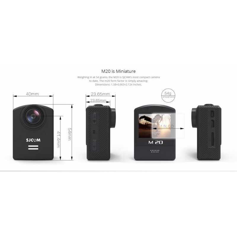 Camera thể thao SJCAM M20 4K Wifi - Hàng chính hãng