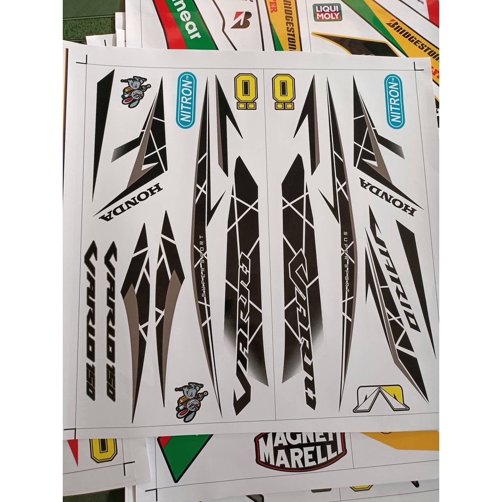 Tem rời vario đen xe trắng