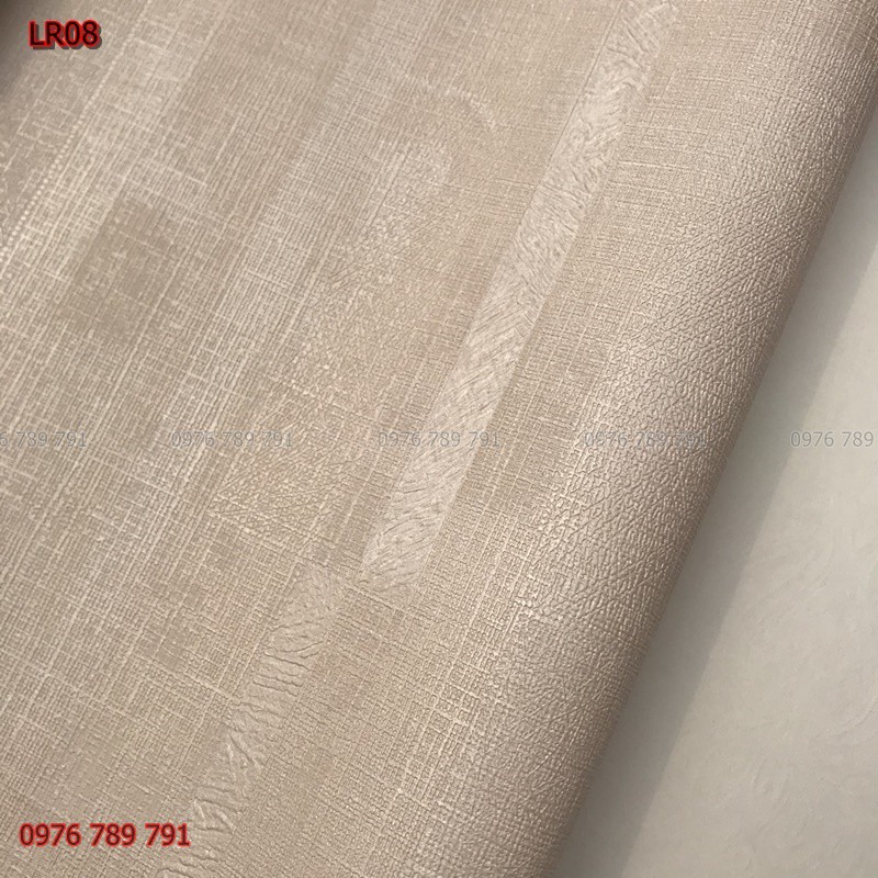 Giấy Dán Tương Trơn Nhám Màu Vàng Nhạt LR08, Lụa Không Keo, Khổ 10m x 53 cm