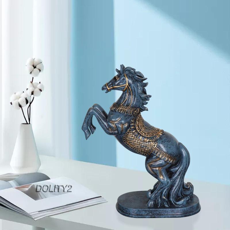 [Dolity2] Tượng Ngựa Bằng Nhựa Resin Hiện Đại Trang Trí Phong Thủy Cho Tủ Rượu