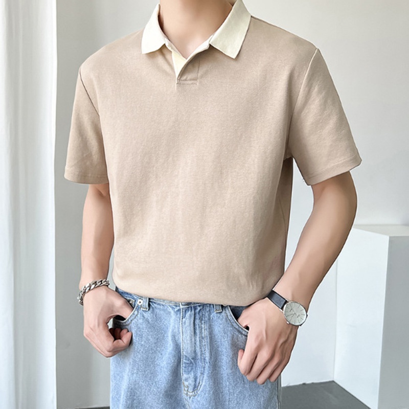 Áo sơ mi IELGY tay ngắn mỏng nhẹ phong cách gia đình cho nam