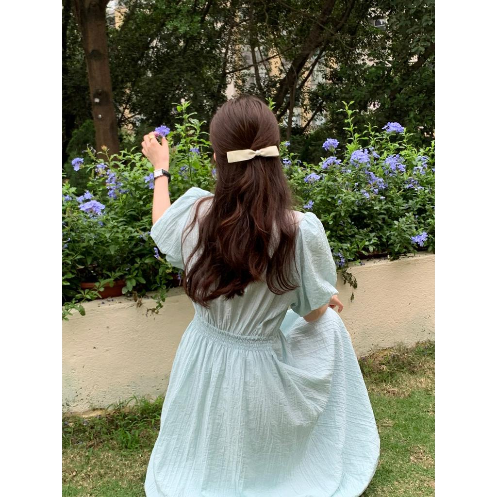 Đầm Cổ V Tay Phồng Thời Trang Pháp Quý Phái 63132