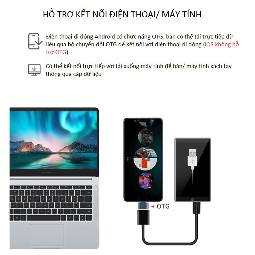 Máy Nghe Nhạc Lossless MP3 MP4 Bluetooth Màn Hình Cảm Ứng 4 inch Ruizu H1 (Hỗ Trợ Tiếng Việt) Tặng Kèm Ốp Silico