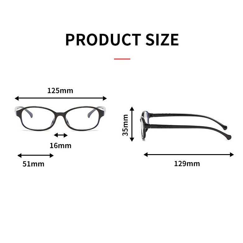 Kính chống cận lọc ánh sáng xanh, tia cực tím cho trẻ từ 3-10 tuổi