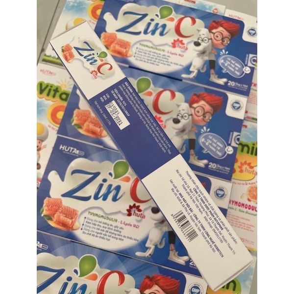 ZINC HUTA vị ngon dễ uống- kẽm Siro Zn bổ sung kẽm tăng sức đề kháng cho bé hộp 20 ống