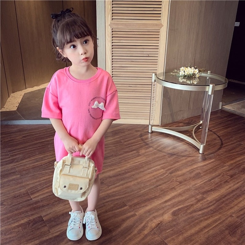 Đầm dài trung bình có cánh phong cách Hàn Quốc