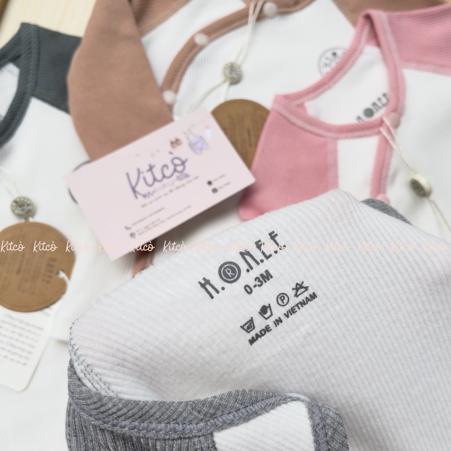 HRNEE Bộ nỉ lông cài chéo