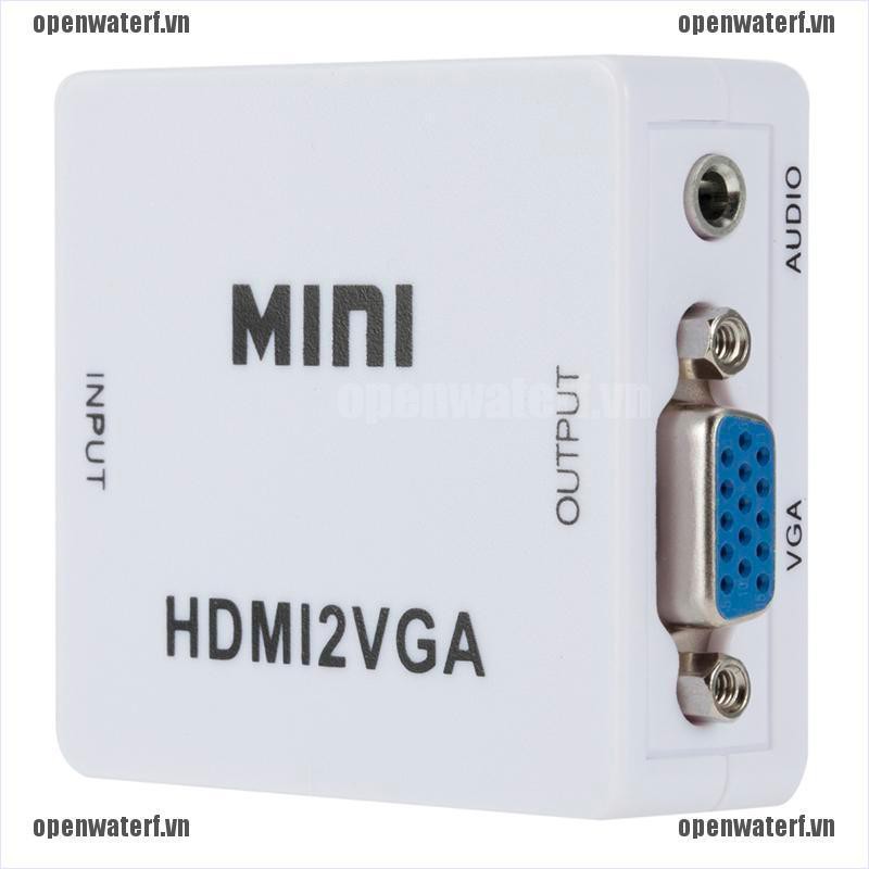 OPF VGA To HDMI Full HD Video 1080P Converter Box Adapter For PC Laptop DVD HDTV VN