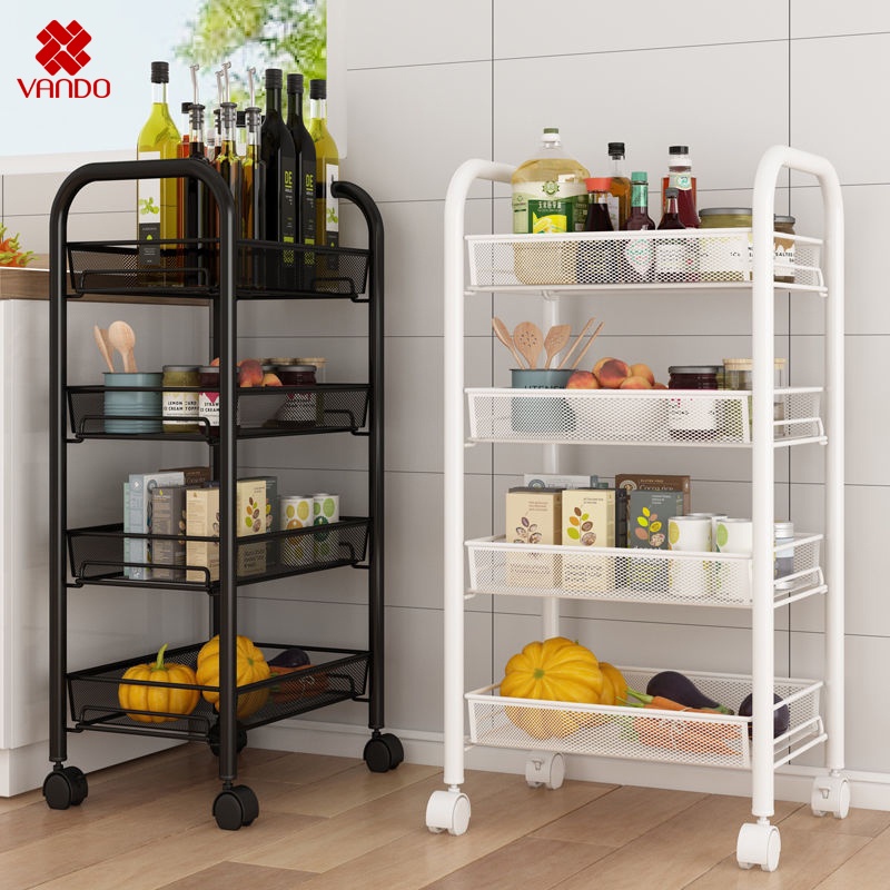 Giá kệ lưới để đồ nhà bếp, hoa quả ĐA NĂNG, có bánh xe, dễ dàng di chuyển