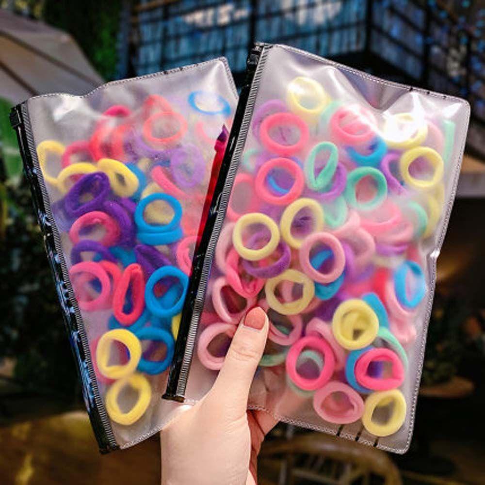 Dây Buộc Tóc Cao Su Nylon Co Giãn Nhiều Màu Sắc Cho Nữ