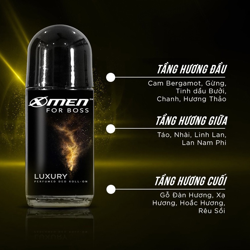 Lăn khử mùi X-Men For Boss Intense/Motion/Luxury 50ml