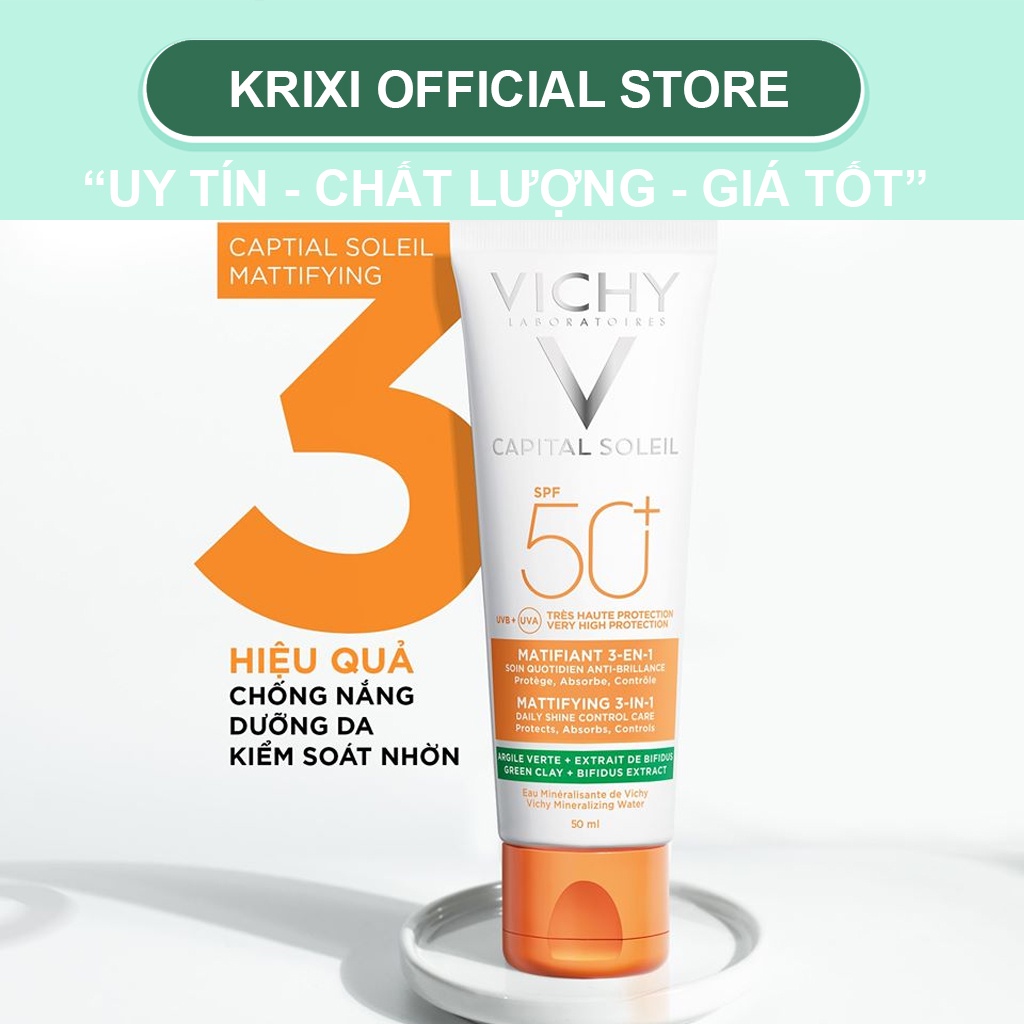 Kem chống nắng Vichy Capital Soleil Mattifying 3in1 SPF50+
