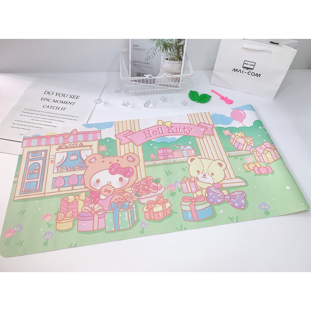 NEWW Tấm Lót Chuột, Pad Chuột Và Bàn Phím Cỡ Lớn, Decor bàn học 60x30Cm, Chống Thấm Nước