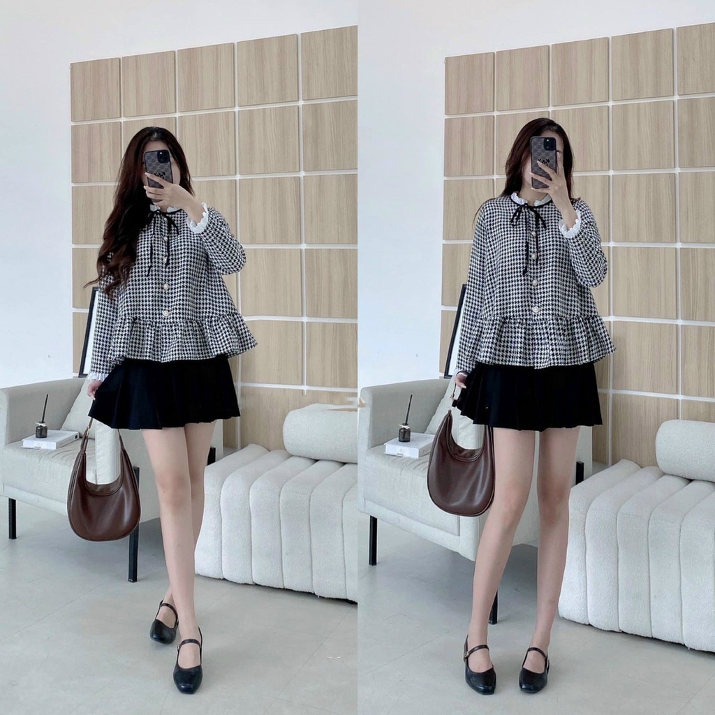 Áo Bầu Và Chân Váy Bầu Xếp Ly