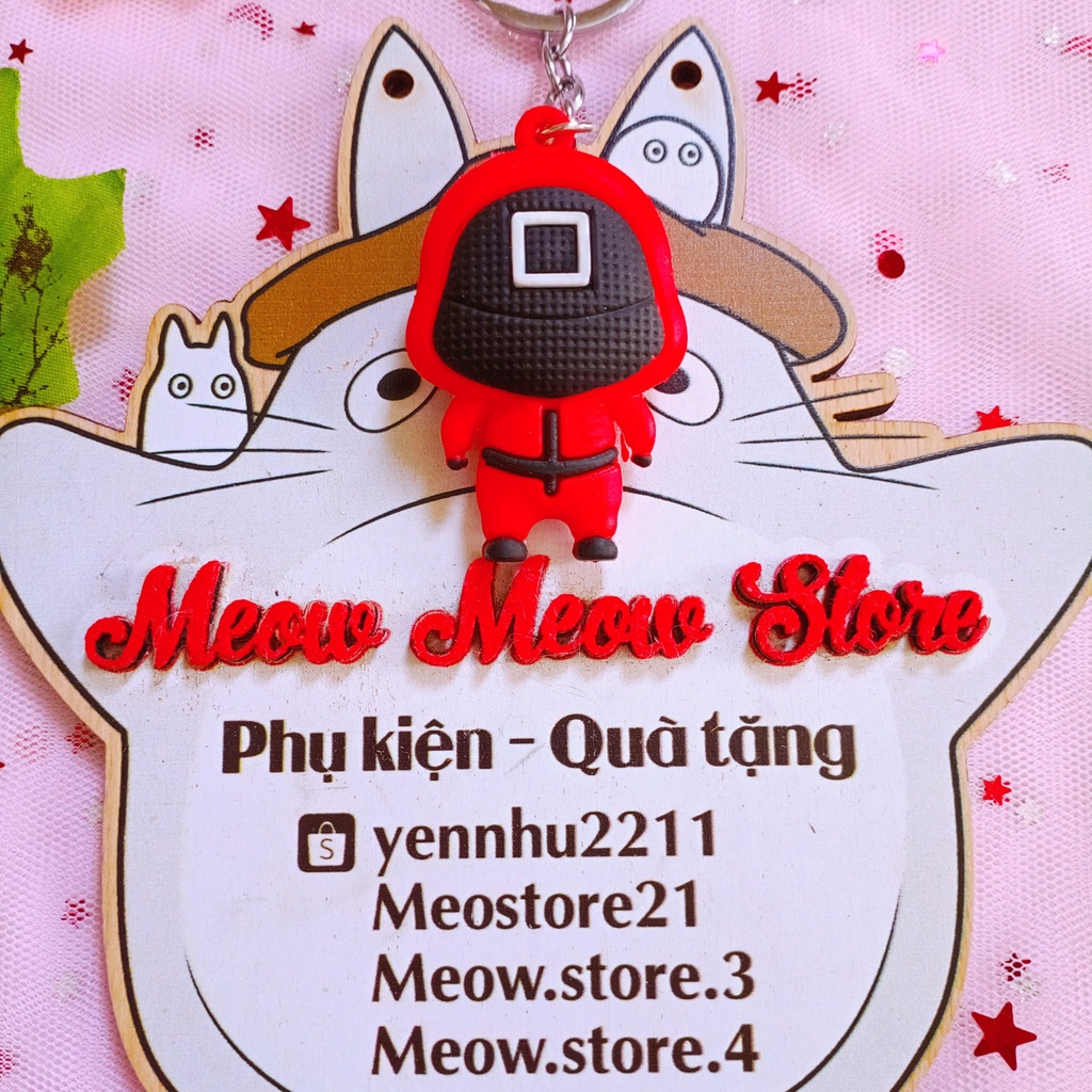 ❣️Ảnh MeowMeow❣️ Móc Khoác Squid Game - Móc Khoá Mochi Siêu Cưng