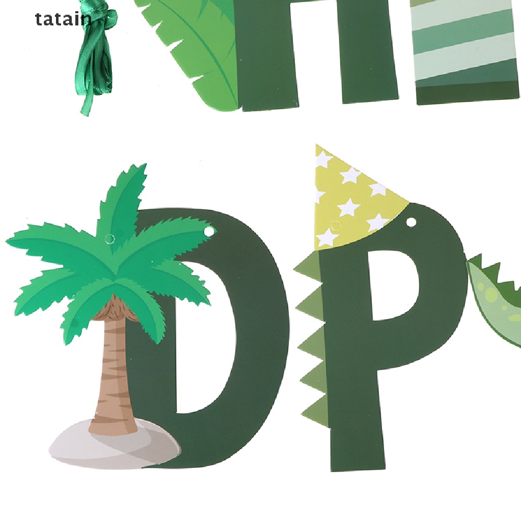 [TAT] Dinosaur Birthday DIY Garland Happy Birthday Banners Roar Dino Party Wild One CVX