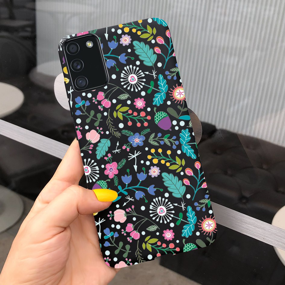 Ốp điện thoại silicon họa tiết hoa xinh xắn chống sốc cho SAMSUNG GALAXY A03S A03 A02 M02 A02S A025F