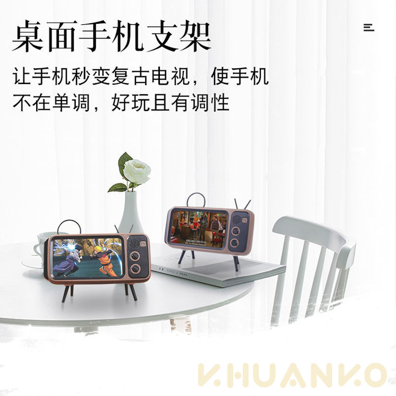 Loa bluetooth Kiêm Giá Đỡ Điện Thoại Phong Cách vintage