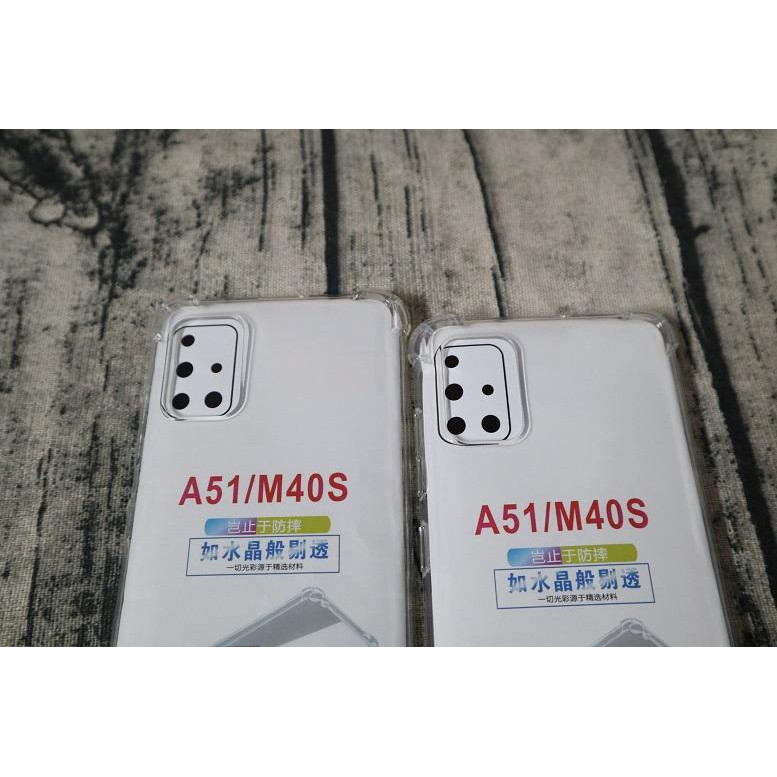 Ốp lưng dẻo Samsung A51 , M40s Ốp PU 6D Chống sốc 4 góc trong suốt cao cấp