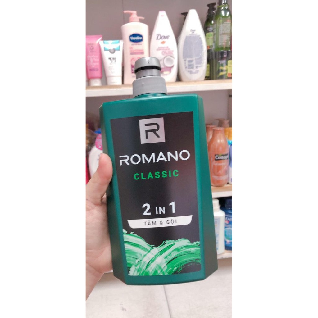 Dầu tắm gội Romano Classic 650g - BX0529