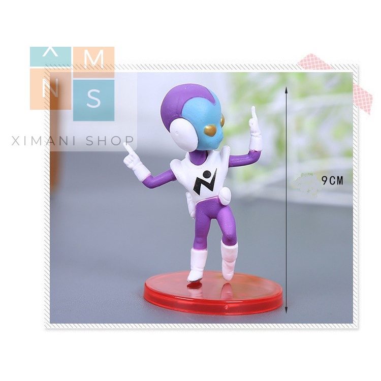 Bộ 18 Mô hình Dragon Ball Chibi Nhân Vật Goku Gohan Trunks Vegeta Zamasu Zeno Vegeto Mai Cao 9cm Anime -7 Viên Ngọc Rồng