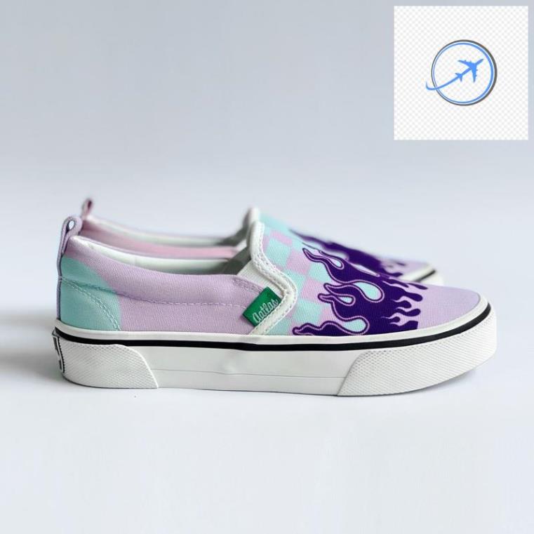 🙅 Giày Slip-on AATLAS In Custom Họa Tiết - Flame V.1 🙅