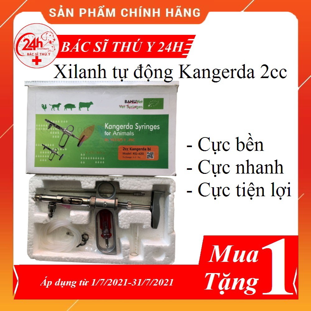 Xilanh tự động KANGERDA 2cc xi lanh tiêm vacxin cực bền và tiện lợi, tốc độ tiêm nhanh 1ml