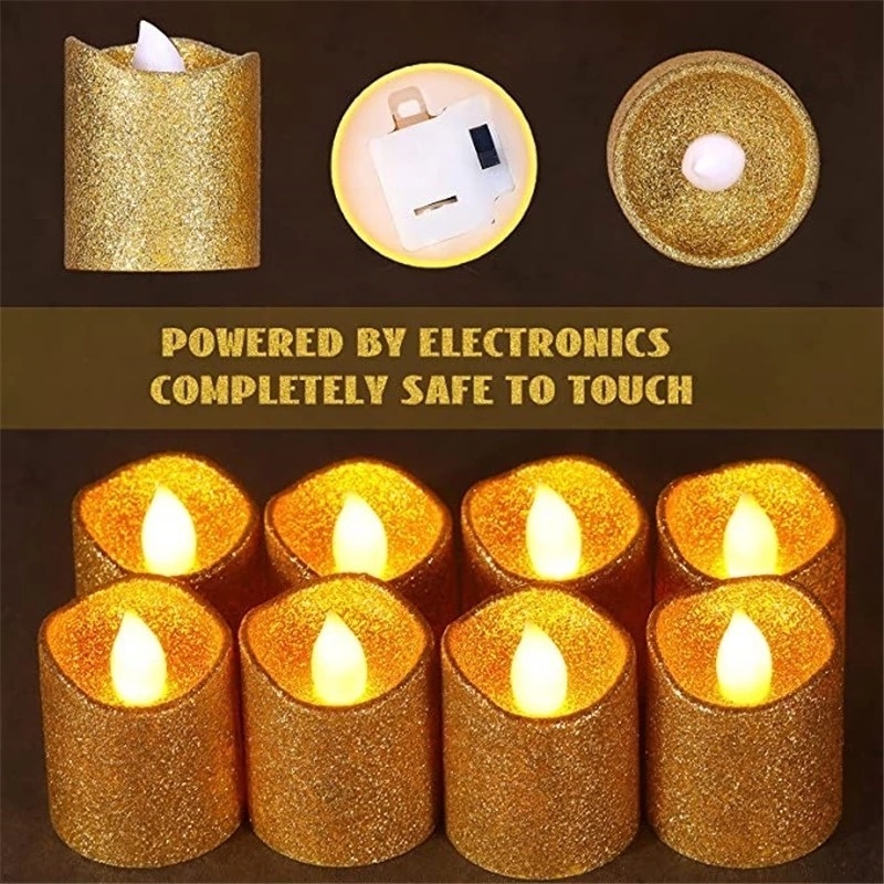 1 Đèn LED Hình Ngọn Nến Ánh Sáng Trắng Ấm Dùng Trang Trí Nhà Cửa Tiệc Cưới